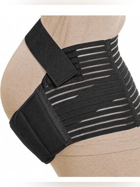 Pregnancy Belly Band Black Abdomen Support Belt Size M NEW